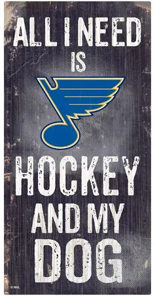 Fan Creations NHL St. Louis Blues unisex St.Louis Blues Hockey and My Dog Sign