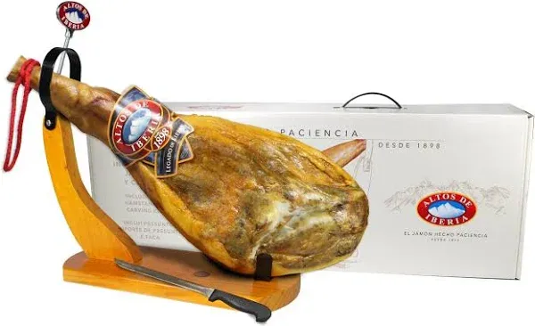 Altos De Iberia Serrano Ham Spain - with Ham Stand and Knife - Min Weight 14Lb -