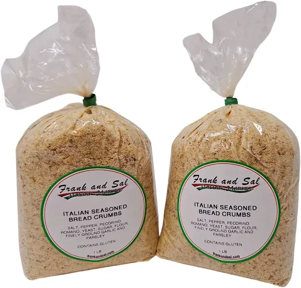 Grandma's All Natural Seasoned Italian Bread Crumbs No Preservatives or Additives - Frank and Sal Bakery. 2 Pounds