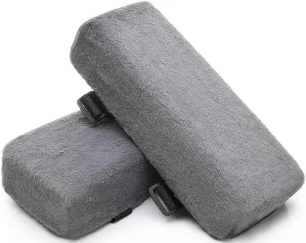 Plush Chair armrest Cushions Elbow Pillow Pressure Relief Office Chair Gaming Chair armrest with Memory Foam armrest Pads 2-Piece Set of Chair (Dark Gray)