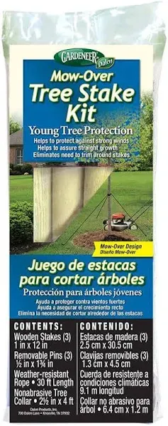 Gardeneer Mow-Over Tree Stake Kit Young Tree Support NIP