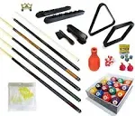 Billiard Depot Pool Table - Premium Billiard 32 Pieces Accessory Kit - Pool Cue Sticks Bridge Ball Sets (Kit-16)