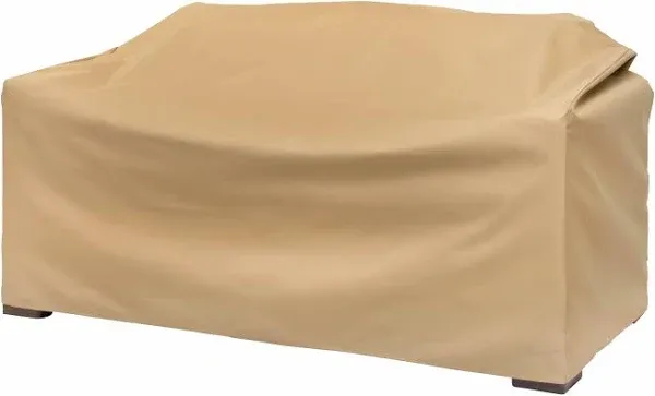 Modern Leisure Basics Patio Loveseat Cover, 55"L x 33"W x 38"H, Khaki