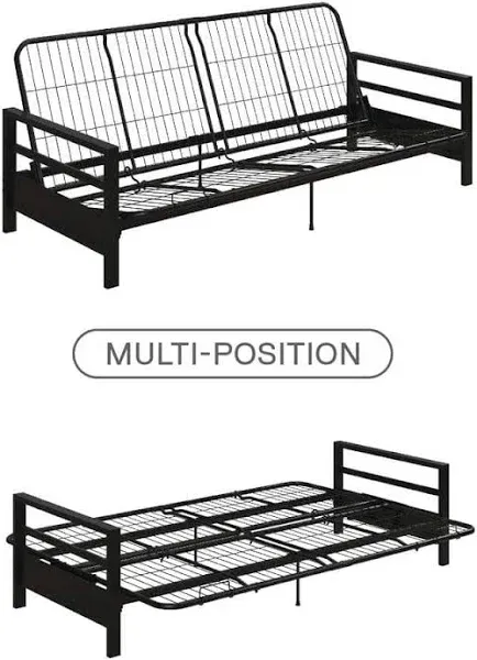 Mabel Metal Futon Frame, Black Metal