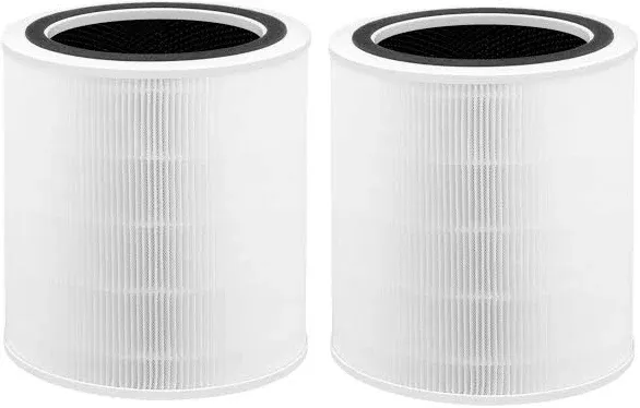 Core 400S Filter Replacement for LEVOIT Core 400S and Core 400s-rf Smart WiFi Air Purifier 3-in-1 True H13 HEPA Activated Carbon Pre-Filter White 2 Pack