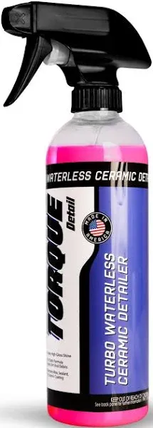 Torque Detail Ceramic Waterless Wash & Quick Detailer - Anti-Static Waterless Car Wash & Quick Detailer - High Gloss Formula, Enhances Shine of Top Coat Wax or Ceramic Coating (16 fl. oz)