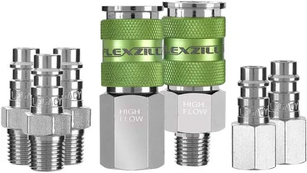 Legacy Flexzilla Pro High Flow Coupler and Plug Kit