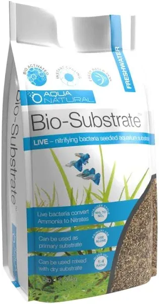 Aqua Natural Delta Sand Bio-Substrate 5lb for Aquariums, Sand Seeded with Start Up Bio-Active Nitrifying Bacteria