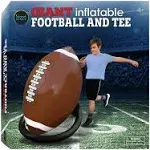 Island Genius Giant Inflatable Football & Tee, Inflatable Football Decorations for Party, Sports Themed Birthday Football Decor Giant Football Party Decorations Football Games for Kids Teens & Adults