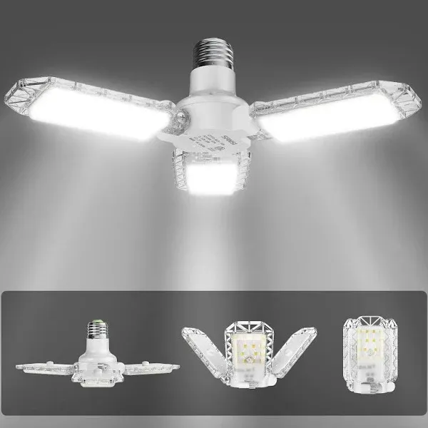 300W LED Garage Ceiling Light Deformable, 3300LM 5000K Daylight White Bright ...