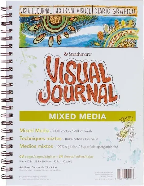 Strathmore Visual Journal Mixed Media Vellum 9"X12"-34 Sheets