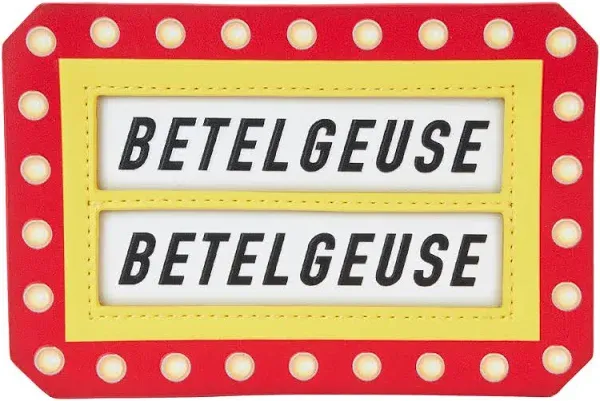 Beetlejuice Here Lies Betelgeuse Marquee Glow Large Card Holder