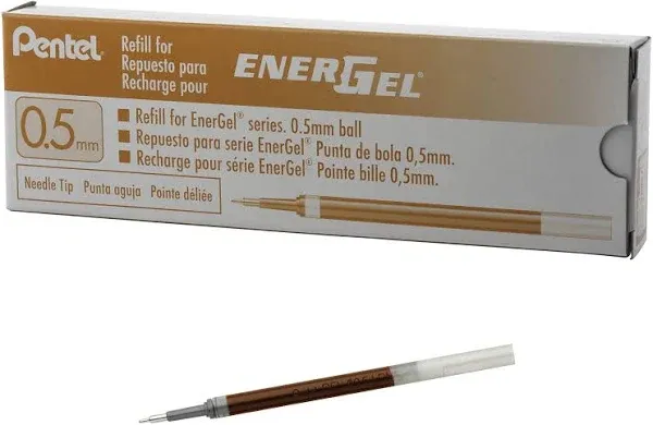 Pentel Refill for Pentel EnerGel Retractable Liquid Gel Pens, Fine Needle Tip, Violet Ink 