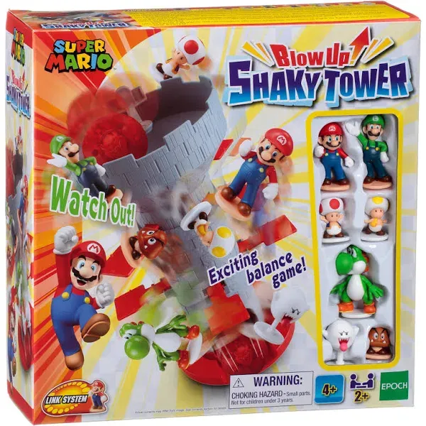 Super Mario Blow Up! Shaky Tower Balancing Game - BRAND NEW