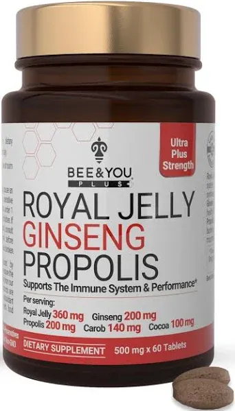 Bee and You Royal Jelly, Ginseng, Propolis Tablets