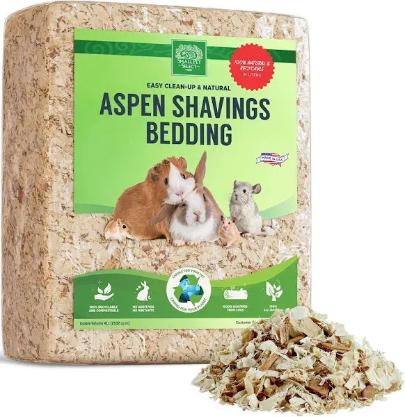 Small Pet Select Aspen Bedding - 41 Litre