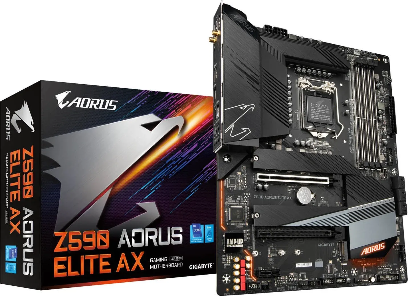 GIGABYTE Z590 AORUS ELITE AX Gaming Motherboard LGA 1200 DDR4 M.2 WIFI Bluetooth