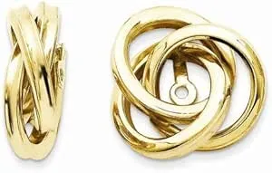 14 Karat Yellow Gold Love Knot Earring Jackets