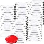 30 Pack Plastic Petri Dishes with Lids,90 x 15mm Bioresearch Sterile Petri Dish,Culture Dishes for School Science Projects,Seeding,Storage,Biological Themed Party