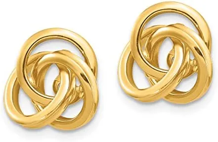 Designs by Nathan | 14k Yellow Gold | Polished Love Knot Earring Jackets | 15mm