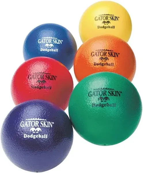 New 6 Pack 6&#034;Gator Skin Foam Dodgeballs,Eas<wbr/>y Grip Starter,for Kids, Multicolor