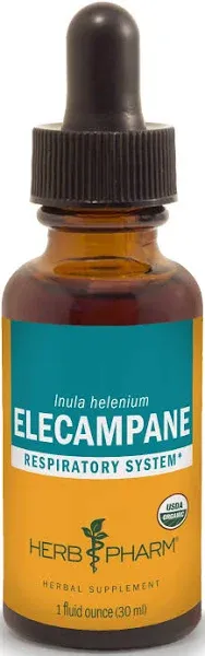 Herb Pharm Certified Organic Elecampane Liquid Extract for Respiratory System Support - 1 Ounce (DELECA01)