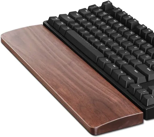 Meatanty Wooden Keyboard Wrist Rest,Ergonomic TKL Gaming Walnut Mechanical Keyboard Wrist Pad,Hard Wrist Rest Palm Rest Supports Computer, Laptop Comfortable Typing Pain Relief (14.17")