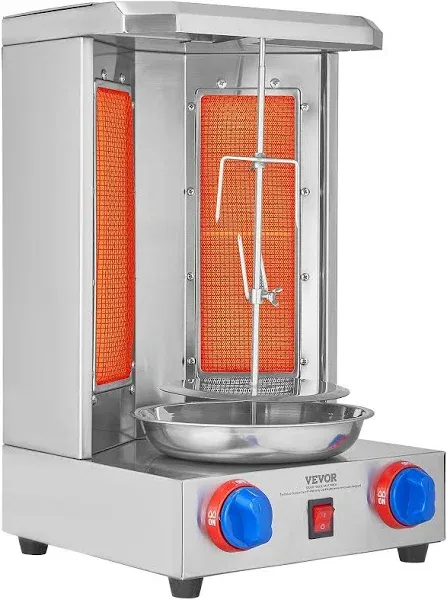 VEVOR Shawarma Grill Machine Capacity Chicken Shawarma Cooker Machine with 2 Burners