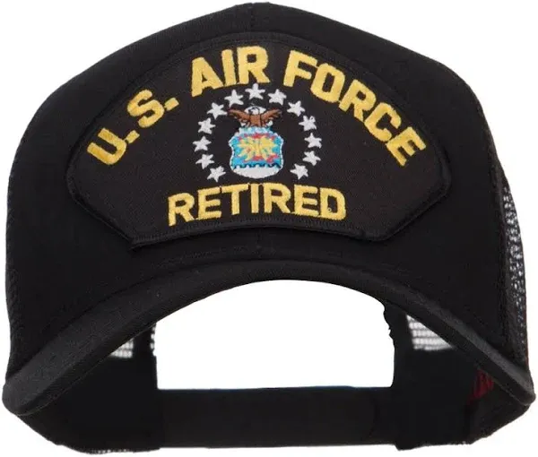 US Air Force Retired Military Patched Mesh Cap