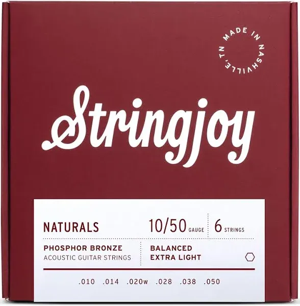 Stringjoy Naturals Acoustic Guitar Strings