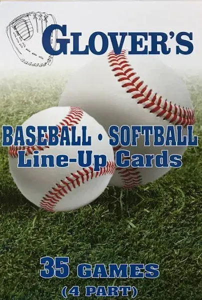 Glover's Baseball/Softball Line-Up Cards