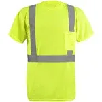 Occunomix 561-LUX-SSETP2B-YL Wicking Birdseye T-Shirt - Yellow, Large