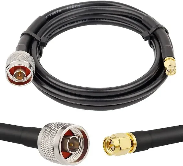 MOOKEERF 6ft N-to-SMA Cable 50 Ohm Waterproof