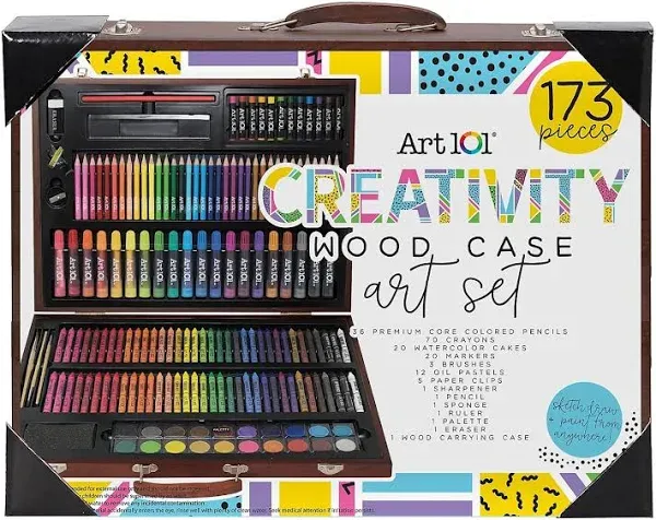 Art 101 Creativity Wood Case Art Set