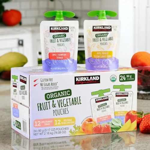 Kirkland Signature Organic Fruit and Vegetable Pouches Variety Pack