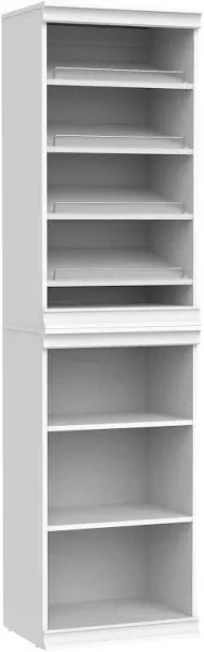 ClosetMaid Modular Storage 21.38-inch W 7-Shelf Wood Closet System with Shoe Storage - White