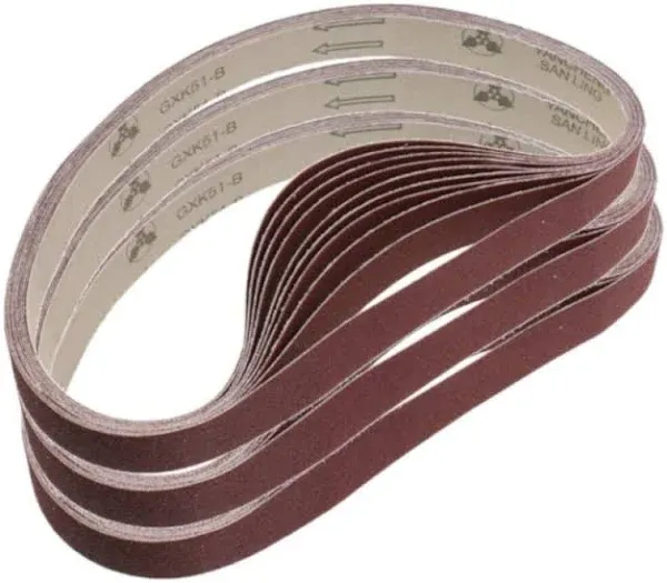 1 Inch x 30 Inch Sanding Belts, 3 Each of 320/400/600/800/1000 Fine Grits, Belt Sander Tool for Woodworking, Metal Polishing, 15 Pack Aluminum Oxide Sanding Belt