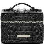 Brahmin Women's Small Charmaine Cosmetic Case, Black, Leather