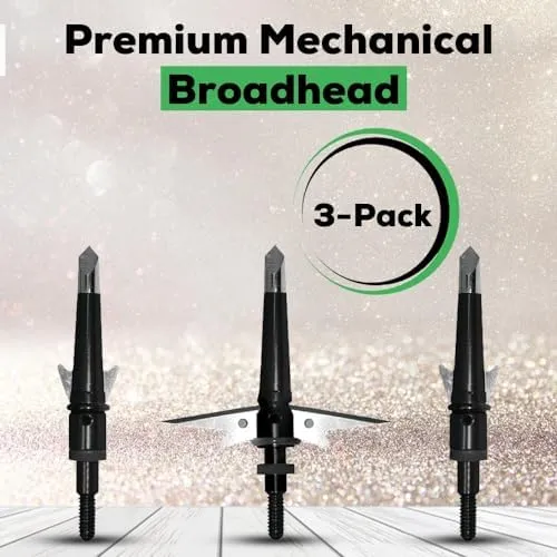 CenterPoint Archery AXCPBH100 DEADPOINT 100-Grain Mechanical Broadhead, 3-Pack