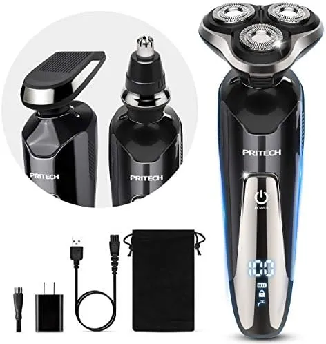 PRITECH Men Grooming Set 3 in 1 multifunction waterproof Razor USB Rechargeable Electric Shaver