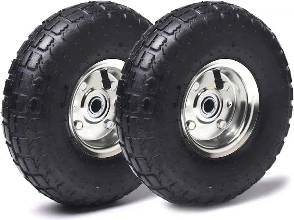 AR-PRO (2 pack) 4.10/3.50-4 Tire And Wheel, Replacement Pneumatic Tires 10&#039;&#039;