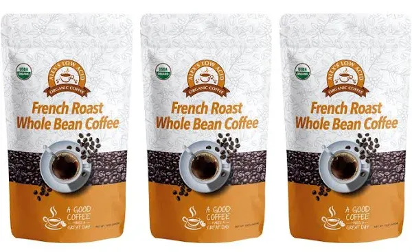 Alex's Low Acid Organic Coffee French Roast Whole Bean