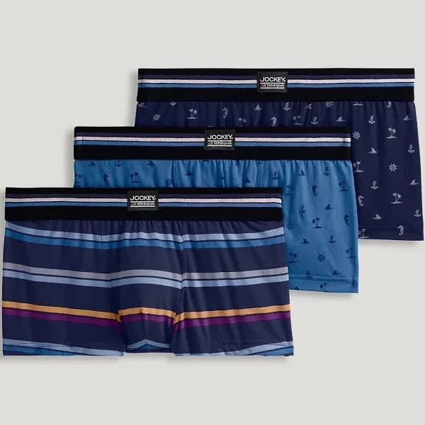 Jockey Men's Underwear USA Originals Cotton Stretch 2.5" Trunk - 3 Pack