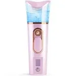 Nano Facial Mister with Skin Analyzer Moisture Tester, FANTEXY Portable Mini Cool Face Mist Steamer with USB, Handy Facial Sprayer for Eyelash