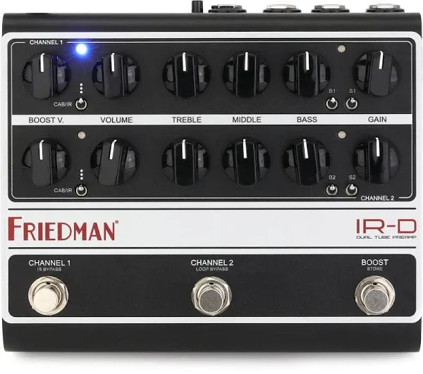 Friedman IR-D 2-Ch Tube Preamp DI/IR Pedal Based on Dirty Shirley Amp