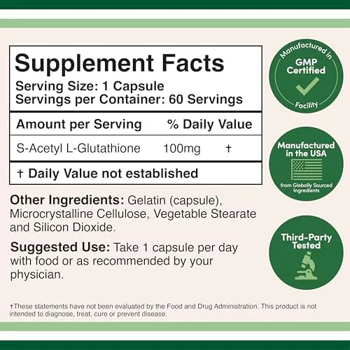 S-Acetyl L-Glutathione Capsules