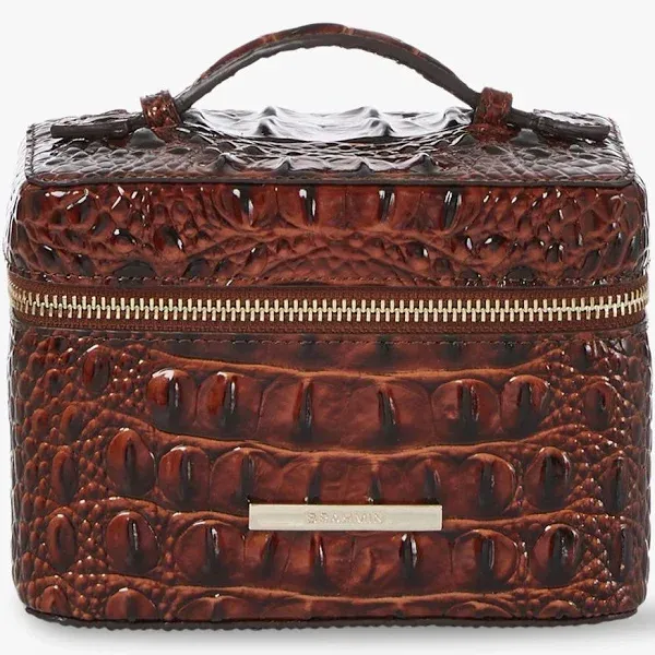 Brahmin Small Charmaine Croc Embossed Leather Train Case