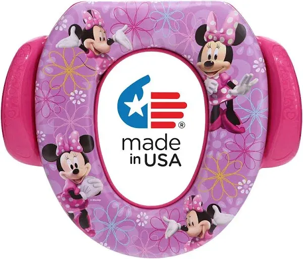 Disney Minnie Mouse Soft Potty Training Seat Flowers Pink Purple 18+ Months