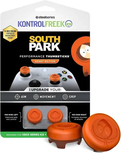 KontrolFreek South Park: Kenny Edition Performance Thumbsticks for Xbox One (XB1) and Xbox Series X (XBX) Controller | Mid-Rise, Concave | Orange