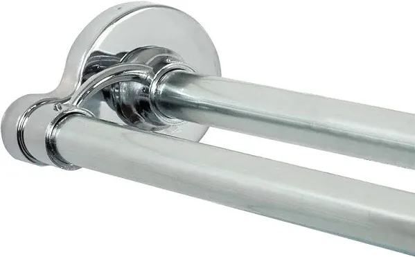 Zenna Home 36602ss Double Shower Rod, Chrome - 44 x 72 in